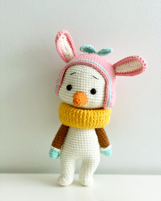 Baby Snowman Crochet Doll